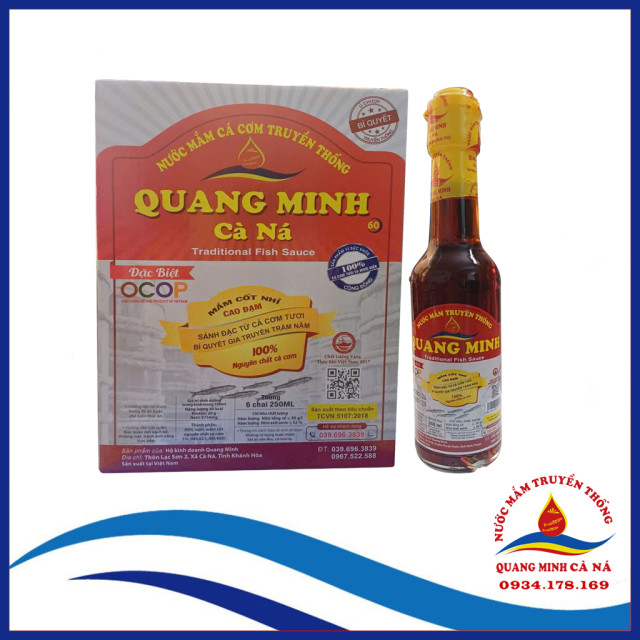 Nước Mắm Quang Minh Cà Ná 60 Đạm | Loại Đặc Biệt | Thùng 6 chai 250ml